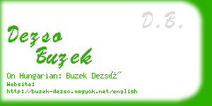 dezso buzek business card